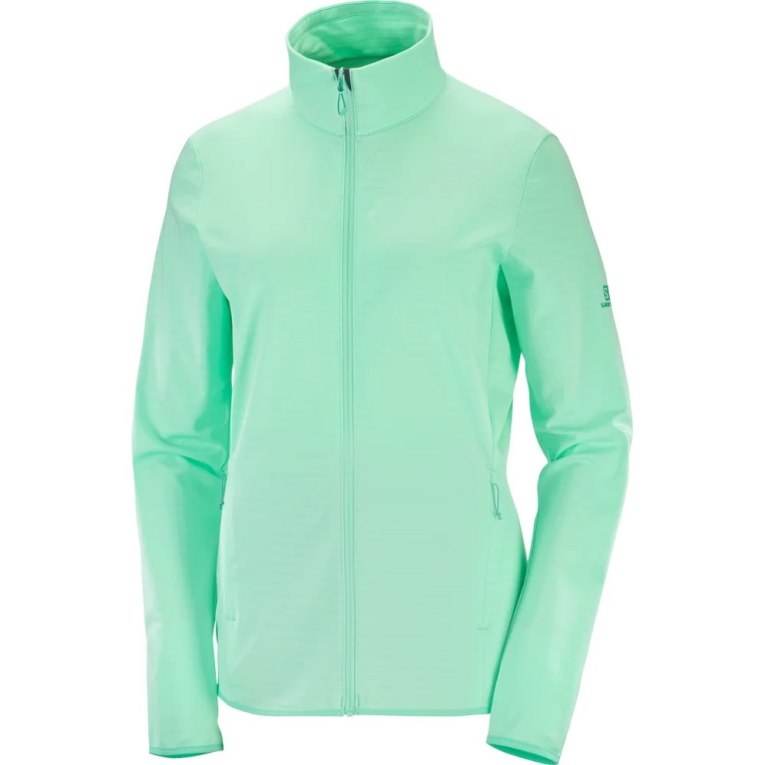 Casaco Salomon Essential Lightwarm Full Zip Feminino Turquesa | PT T67209